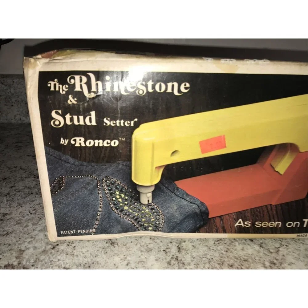 Vintage 1974 Ronco The Rhinestone & Stud Setter Bedazzler Three Punches READ